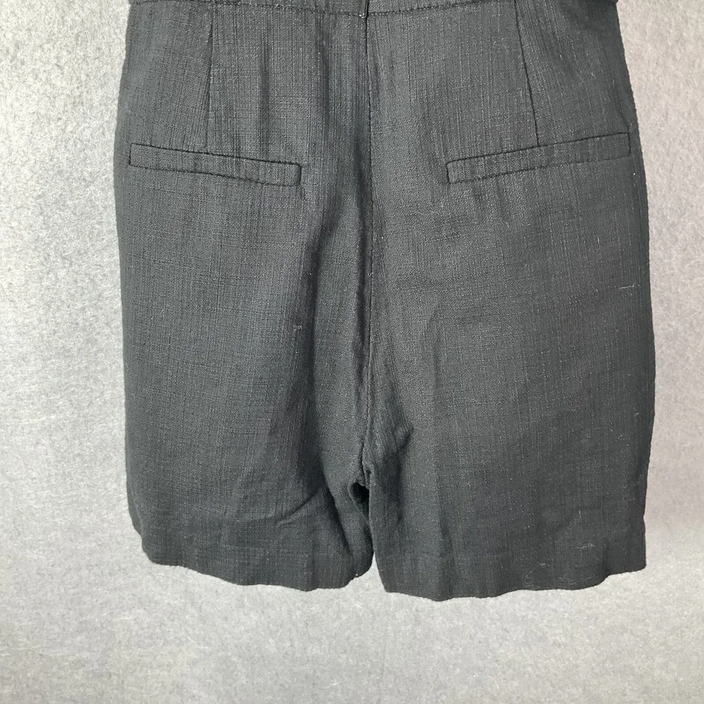 Elevenses‎ Romper Womens 0 Black 100% Cotton Cold Shoulder Pockets Festival Boho